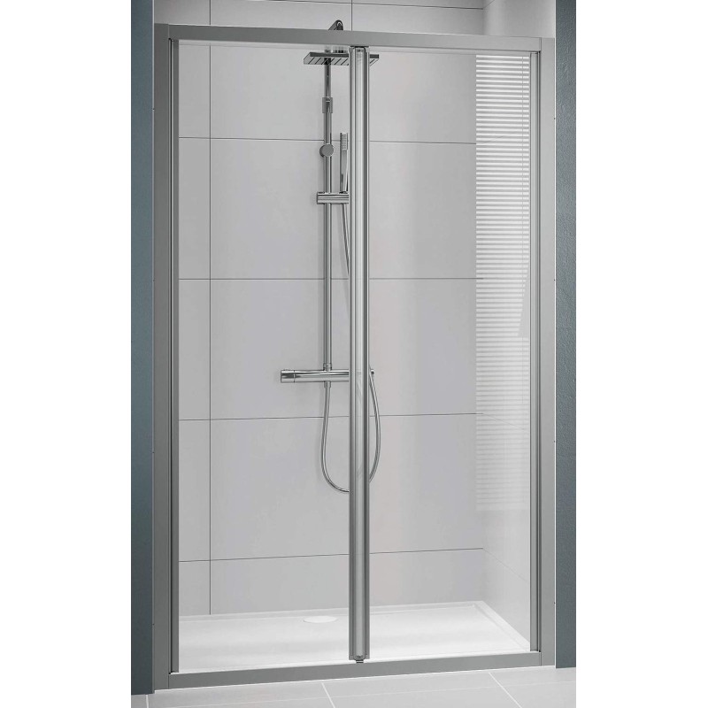 Porte de douche pour installation en niche Ouverture rabattable 80 cm Novellini Lunes 2.0 S