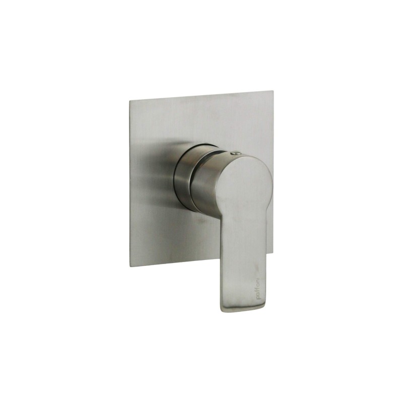 Built-in shower mixer 1 outlet in brushed steel colour Paffoni Tango TA010ST/M