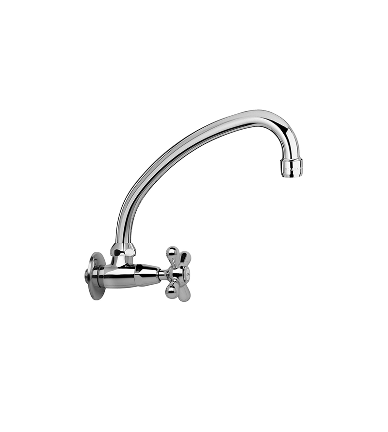 Wall mounted kitchen sink mixer with adjustable spout Paini Liberty 17CR519