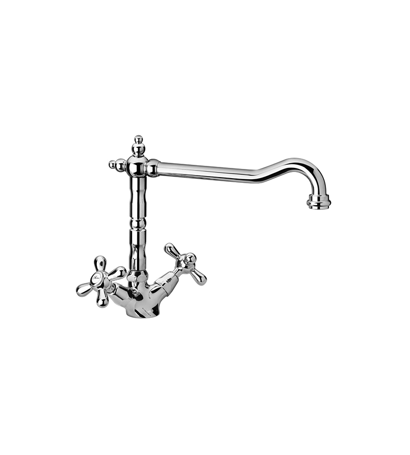 Kitchen sink mixer with adjustable spout Paini Liberty 17CR570B