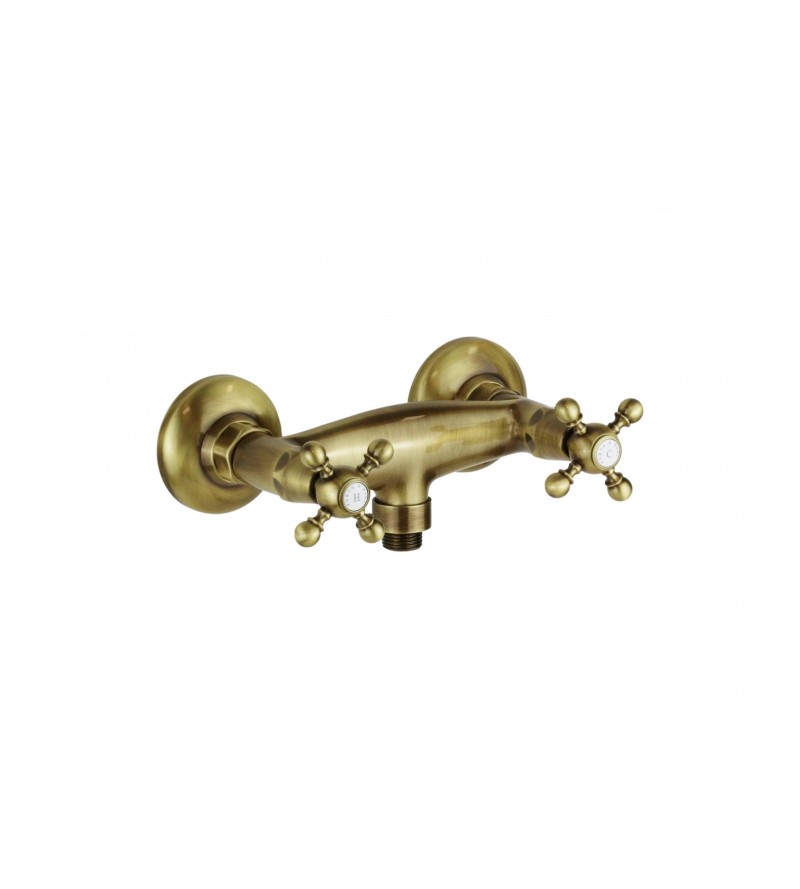 Monomando exterior de ducha en color bronce envejecido Porta&Bini Old Fashion 62541BR