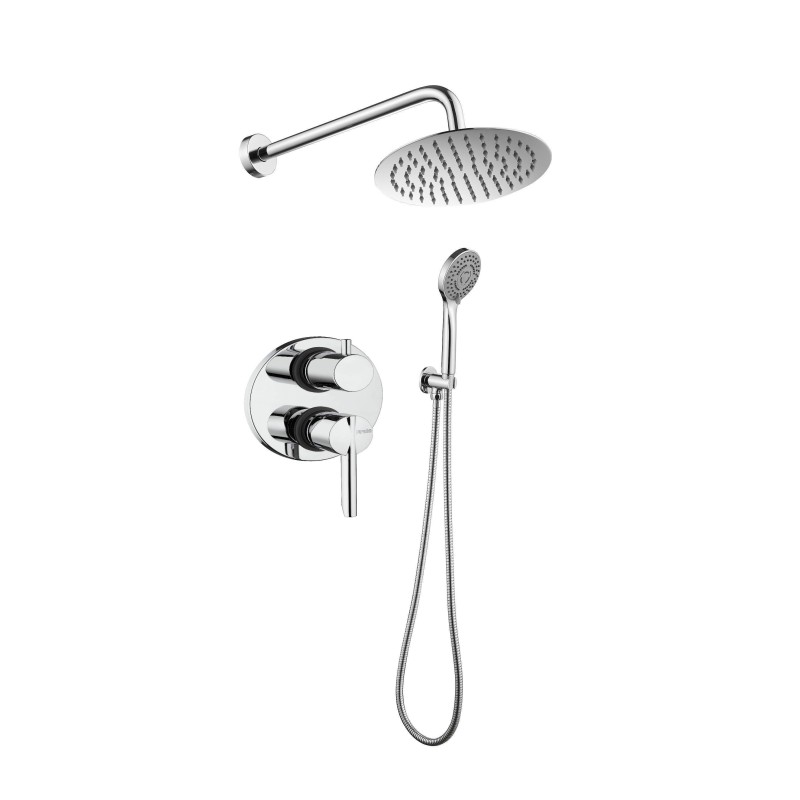 Shower tap complete with shower head and hand shower Piralla rubinetterie Serena KITSER1CR