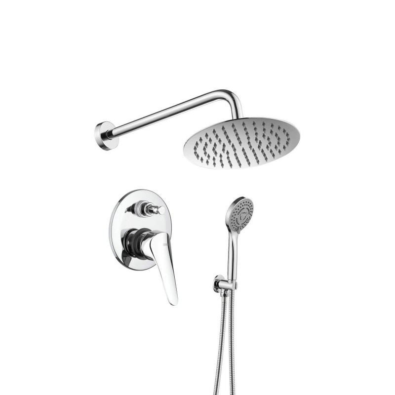 Complete shower kit with Ø20 cm shower head Piralla Ariel KITARIEL5CR
