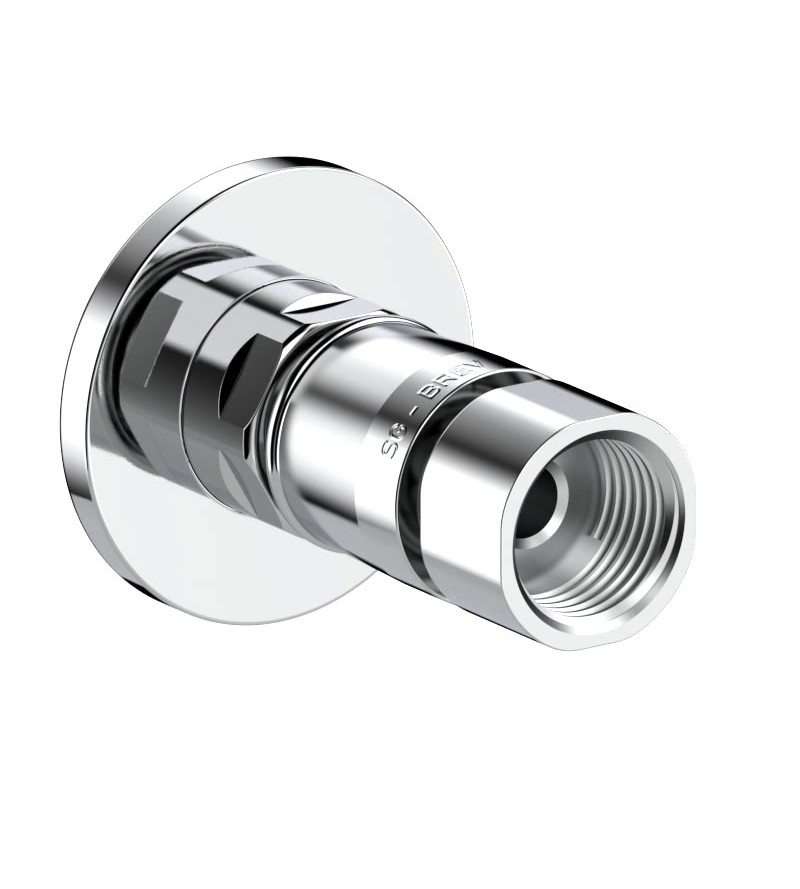 Round brass chrome plated rapid fitting for 1/2G hoses connection INGENIUS  IG112R-1/2GF