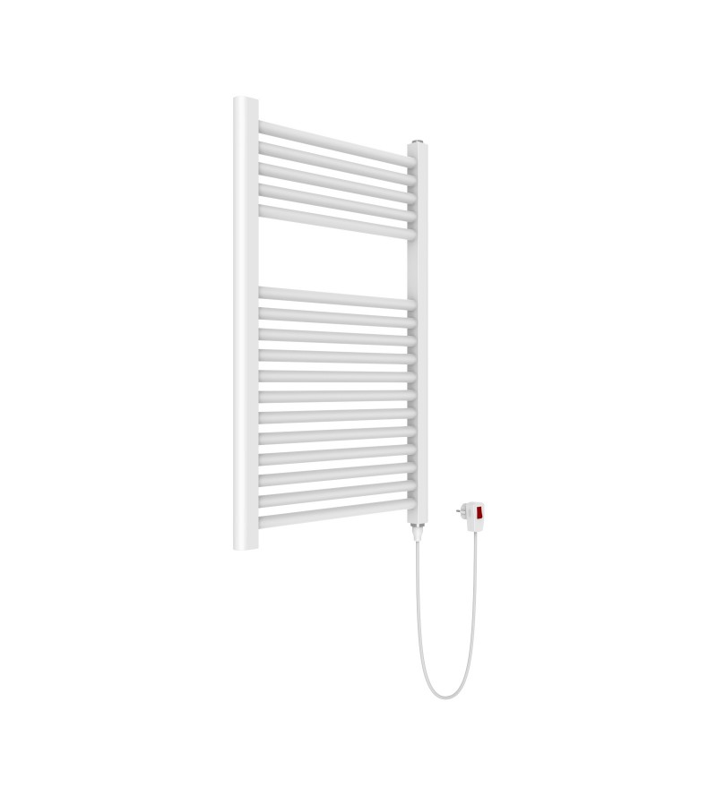 White electric heat-limited towel warmer 770 x 500 mm Ercos Tekno ASTEEF901005000770