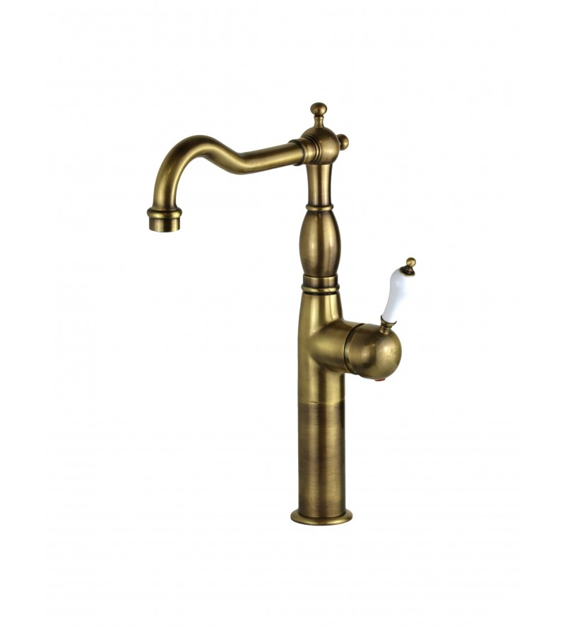Retro style mixer tap with tall barrel in bronze colour Nice Funny 600017PBB