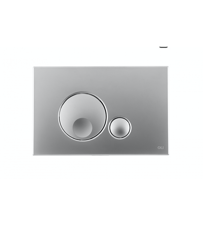 Chrome/satin color control plate for cassettes Oli Globe OL0152951