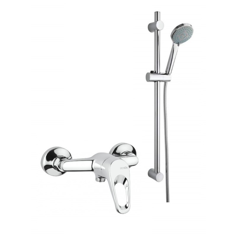 Shower cabin tap set complete with mixer and shower rail Naomi KITNAOMI3CR