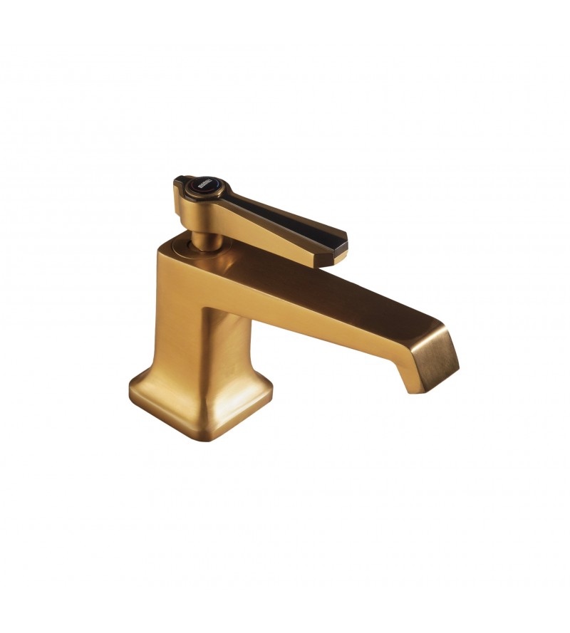 Single hole washbasin mixer in brushed brass color with click-clack waste Mamoli 1938 41380000065G