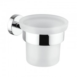 Glass cup holder with satin...