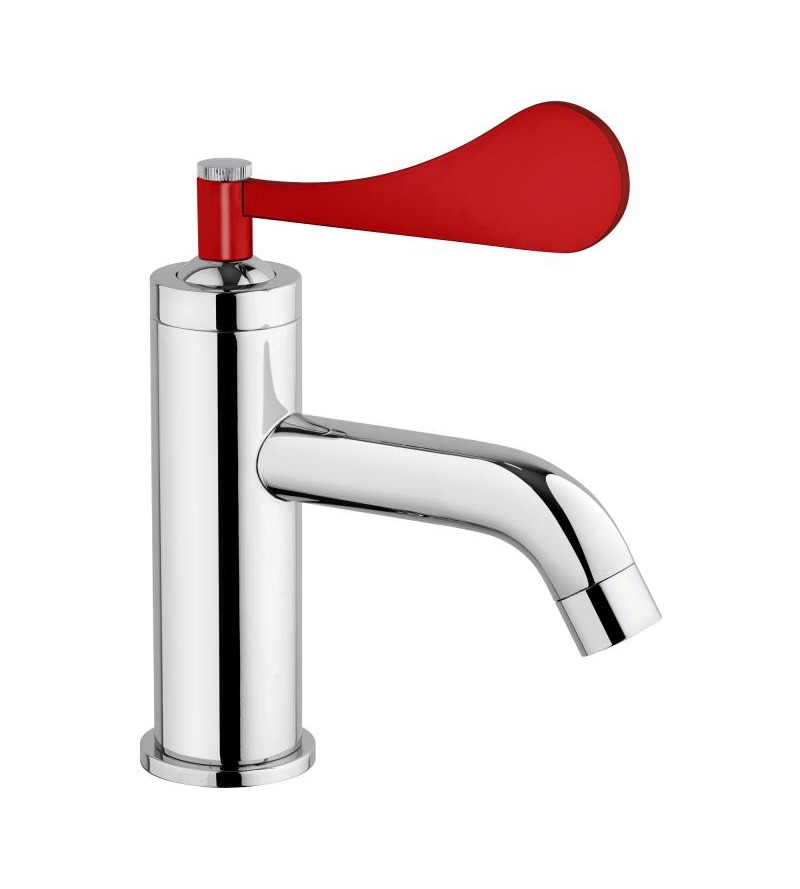 Washbasin mixer with lever in the shape of a red petal Mamoli Paola&TheBathroom 494300000C01