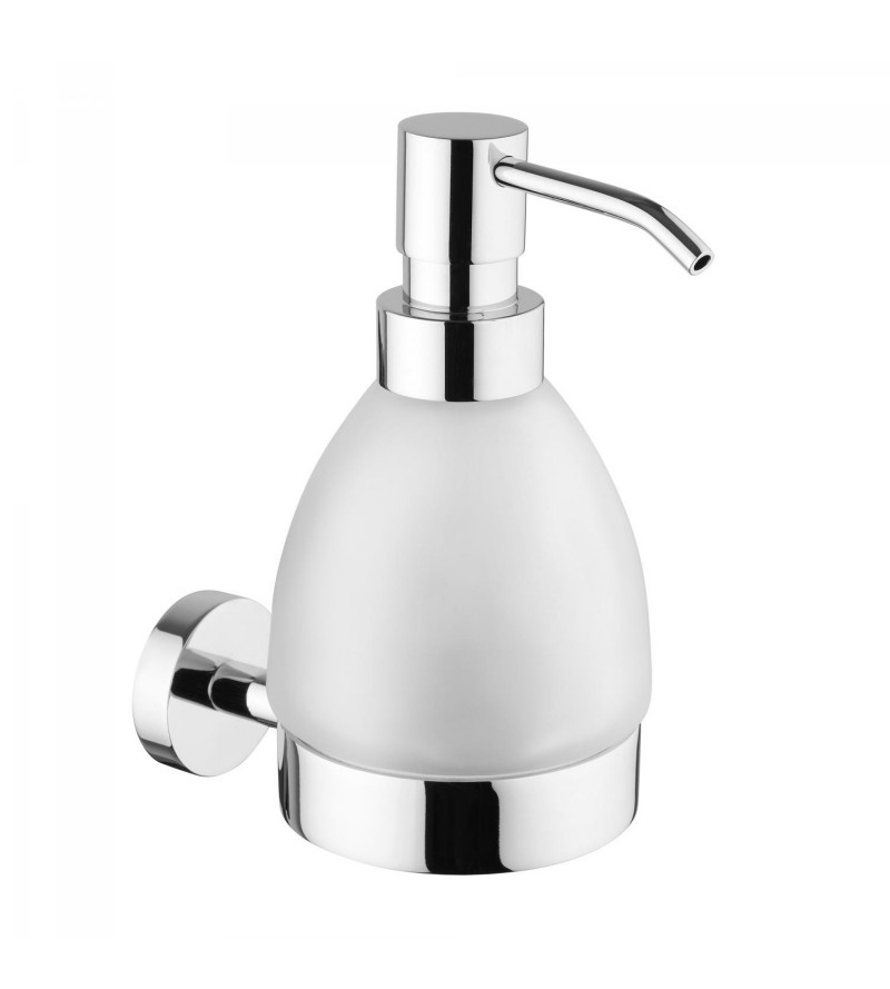 Wall-mounted liquid soap dispenser in chromed brass and glass Mamoli 000006790001