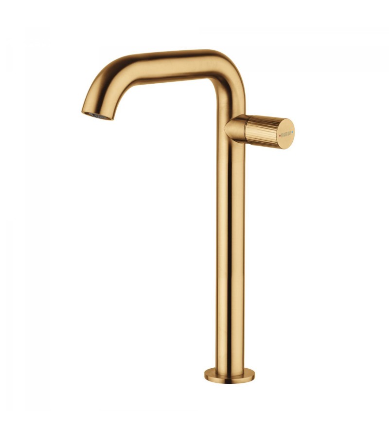 High single-lever basin mixer in brushed brass color Mamoli Tuttodunpezzo 47160000000G