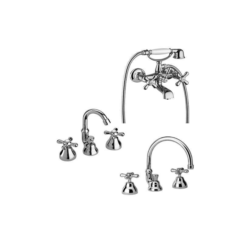 Complete bathroom tap renovation package, model three for Paini Liberty LITLIB3CR