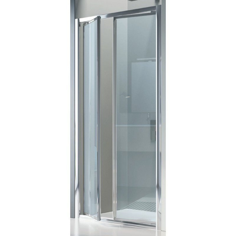 Shower enclosure installation in niche with 80 cm hinged doors Samo America B6827ULUTR