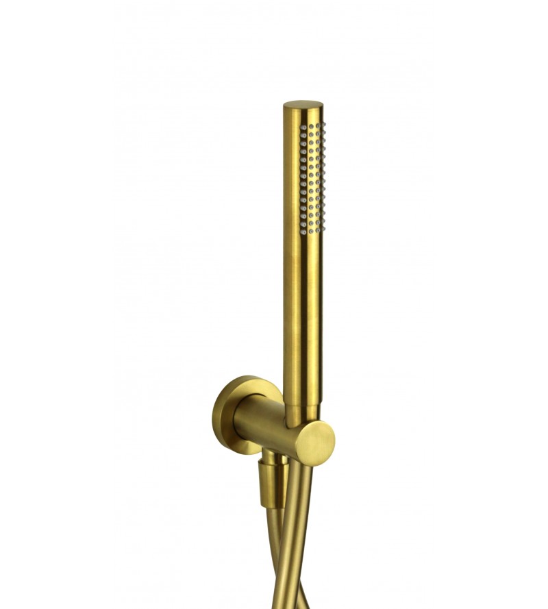 Shower set with water connection in brushed brass color Mamoli Tuttodunpezzo 0000FV30012G