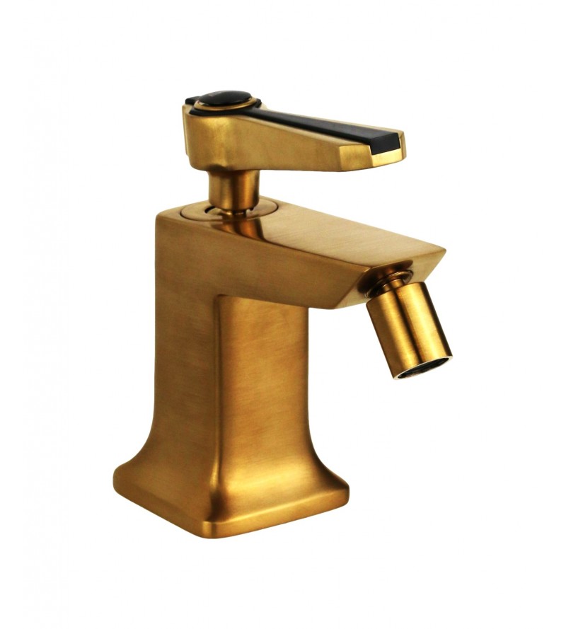 Single hole bidet mixer in brushed brass color with click-clack waste Mamoli 1938 51380000065G