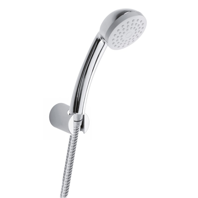 Kit de douche avec support, douche et flexible en laiton Damast Simple 1 17322