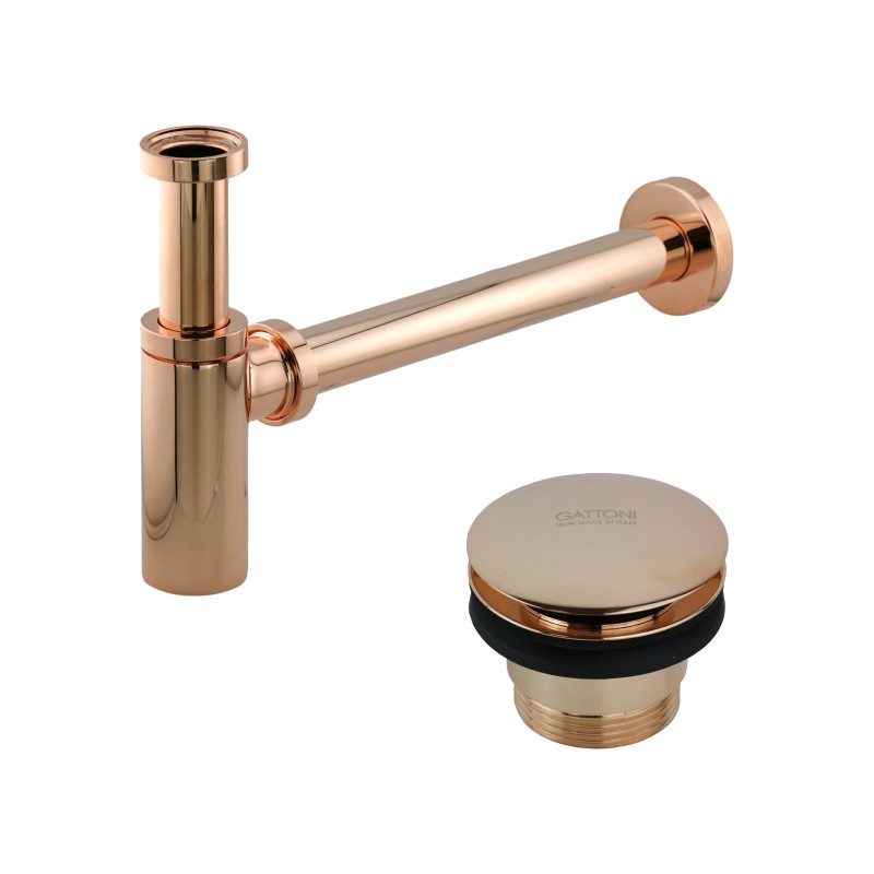 Siphon and waste set in rose gold colour Gattoni KITSCA1RS