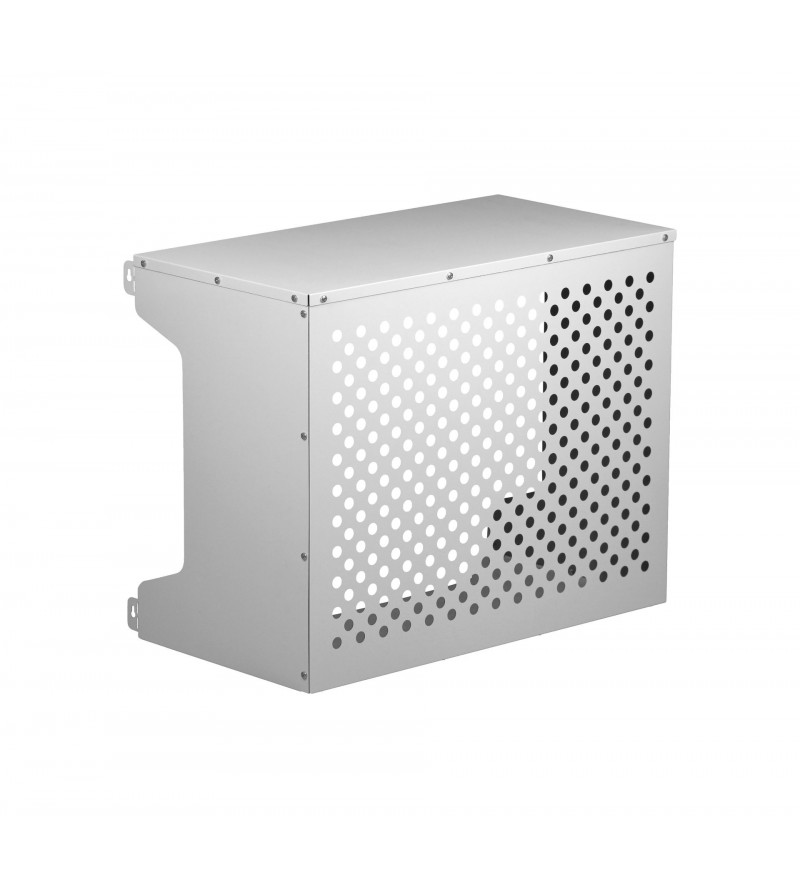 Klimaanlagenabdeckung für Außeneinheit aus weißem Stahl RAL 9016, Maße 86 x 68 x 44 cm FORI1