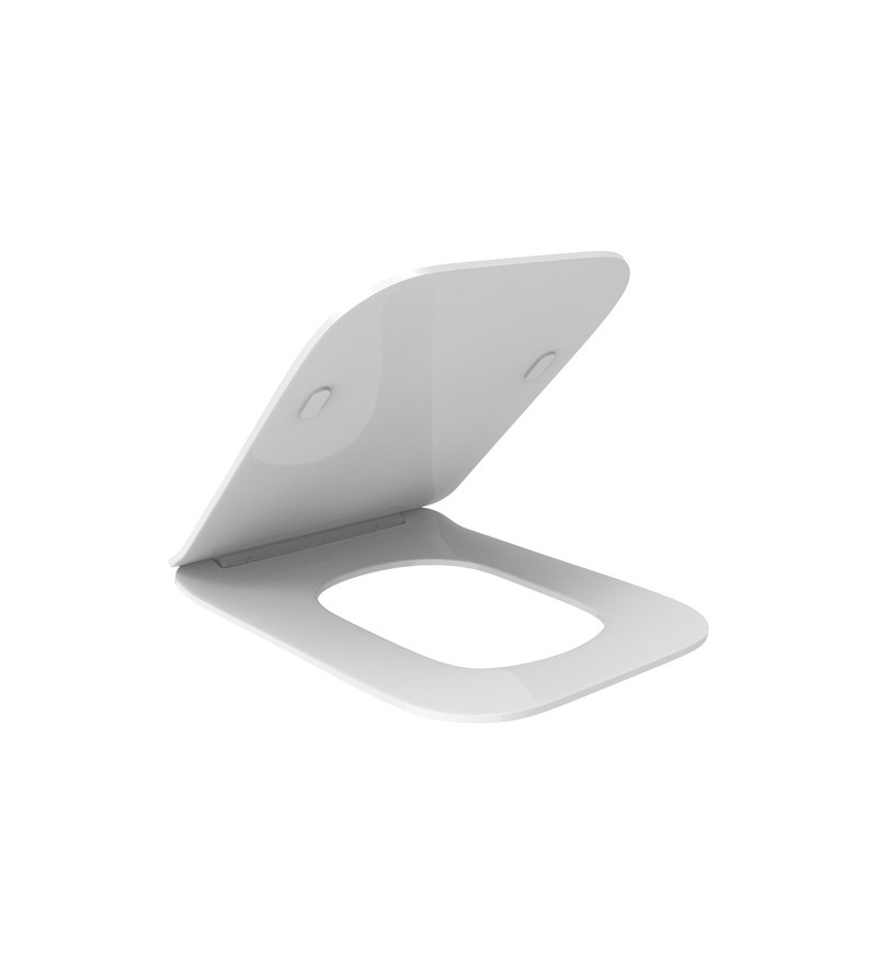Glossy white soft-closing toilet seat Ercos Wave BSWAVL0003