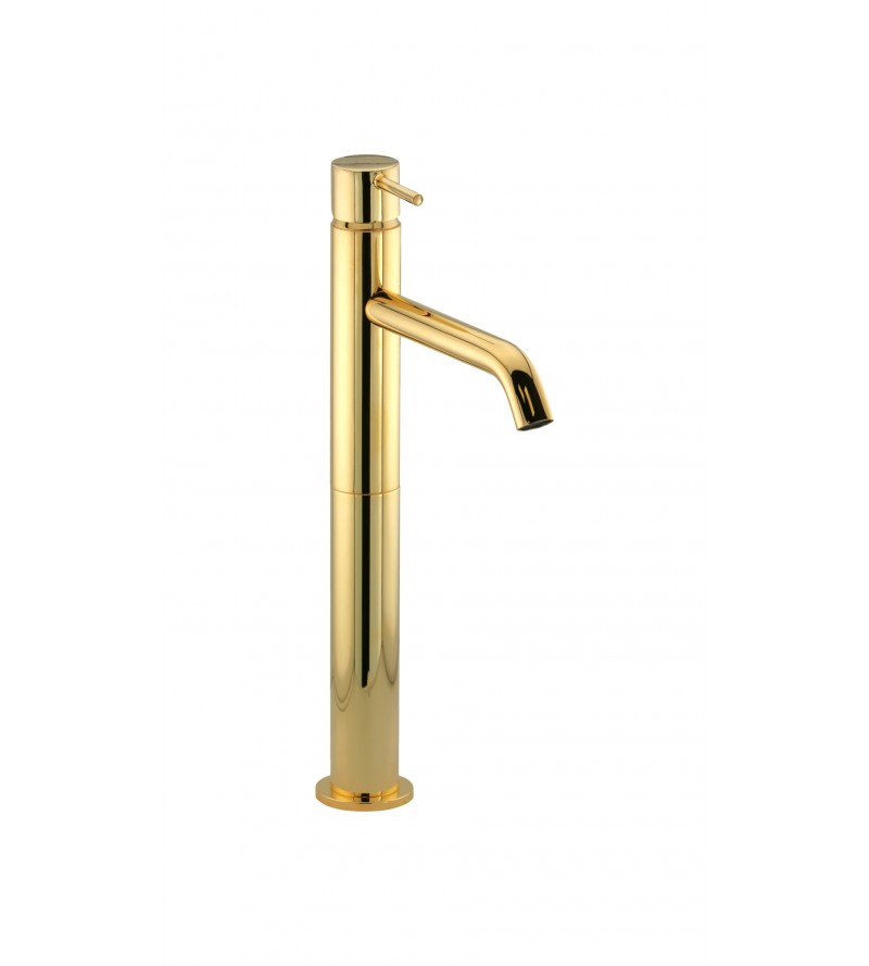 High basin mixer without waste, gold colour Gattoni Easy 2384/23D0