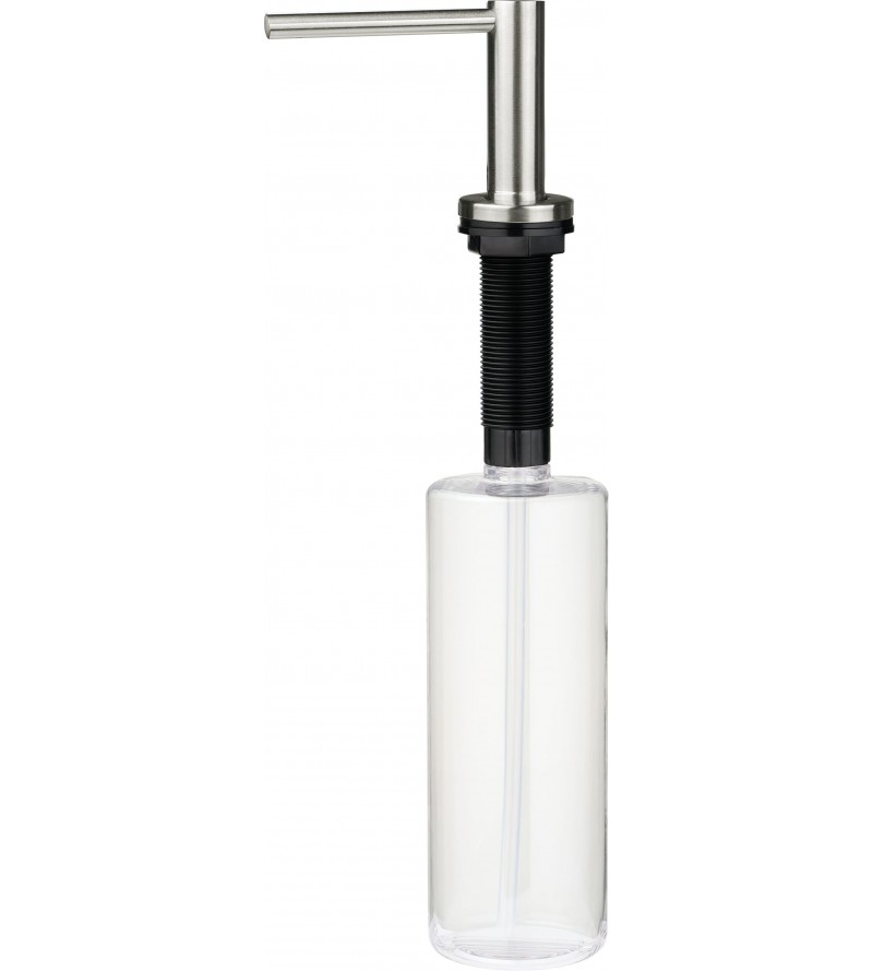 Liquid soap dispenser for kitchen sink installation in brushed steel colour Pollini ASTER ZZZ_F0DD
