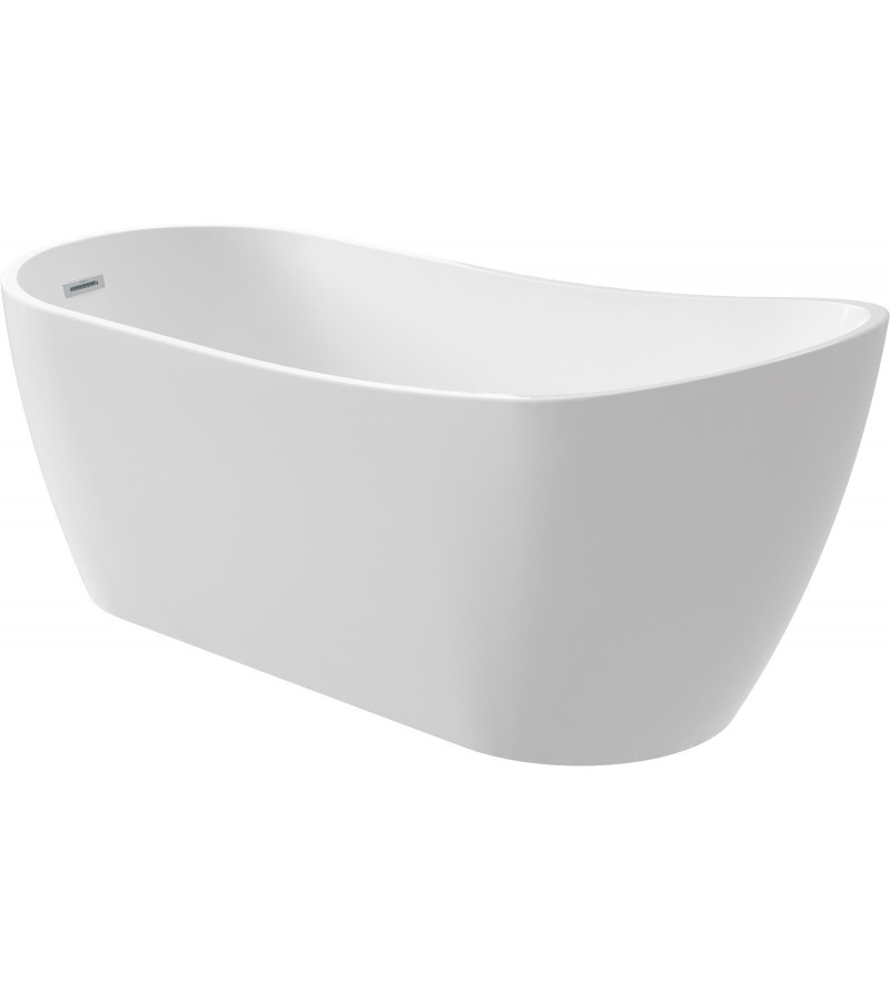 150 cm bathtub in glossy white acrylic, freestanding Ekomat ARNIKA KDA_015W