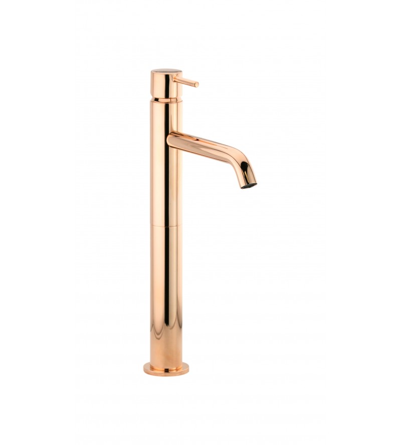 Mezclador de 325,8 mm de altura en color oro rosa para lavabos Gattoni Easy 2384/23RS