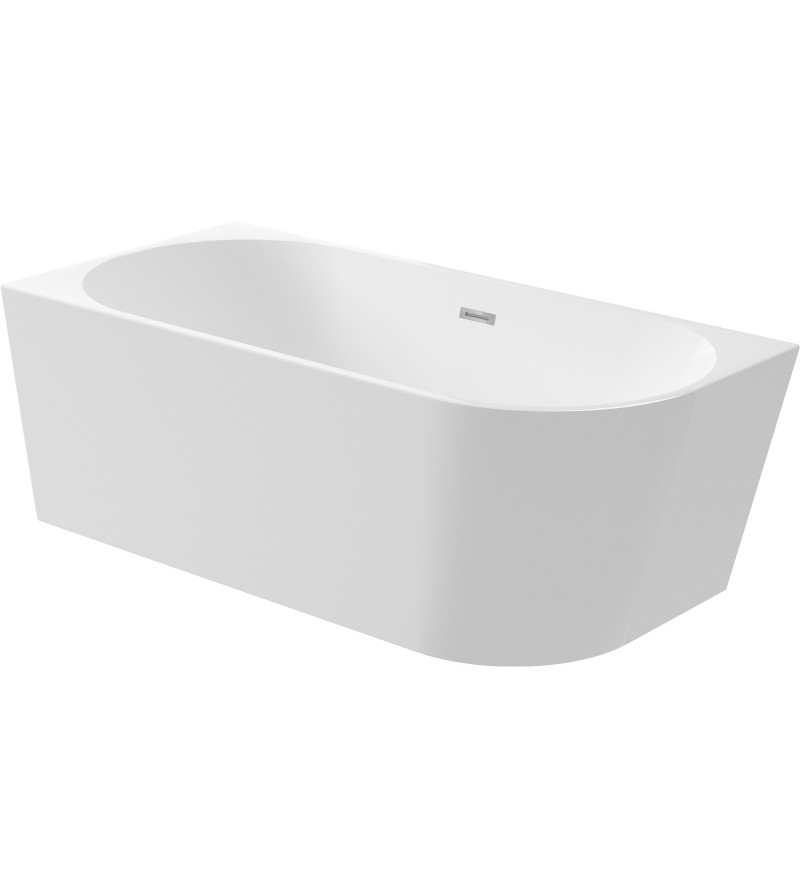 Bathtub, free-standing, left-side installation, 150 cm, in white acrylic Ekomat SILIA KDS_015L