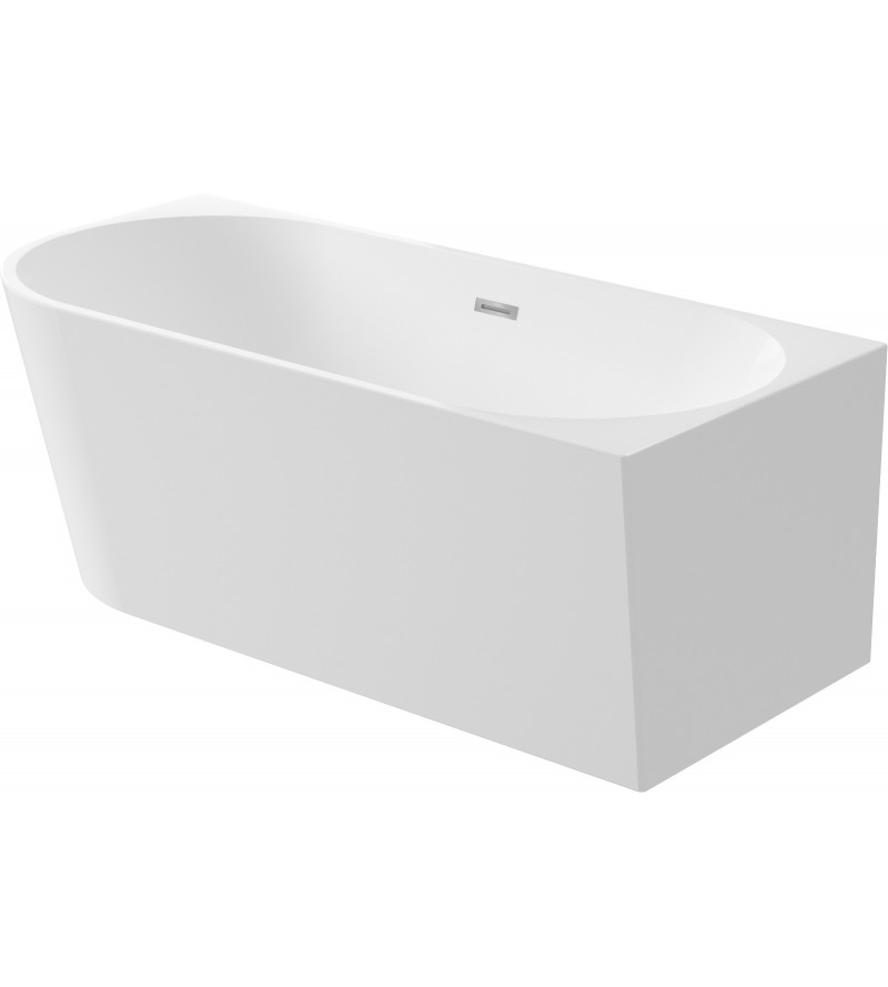 Bathtub, free-standing, right-side installation, 150 cm in white acrylic Ekomat SILIA KDS_015P