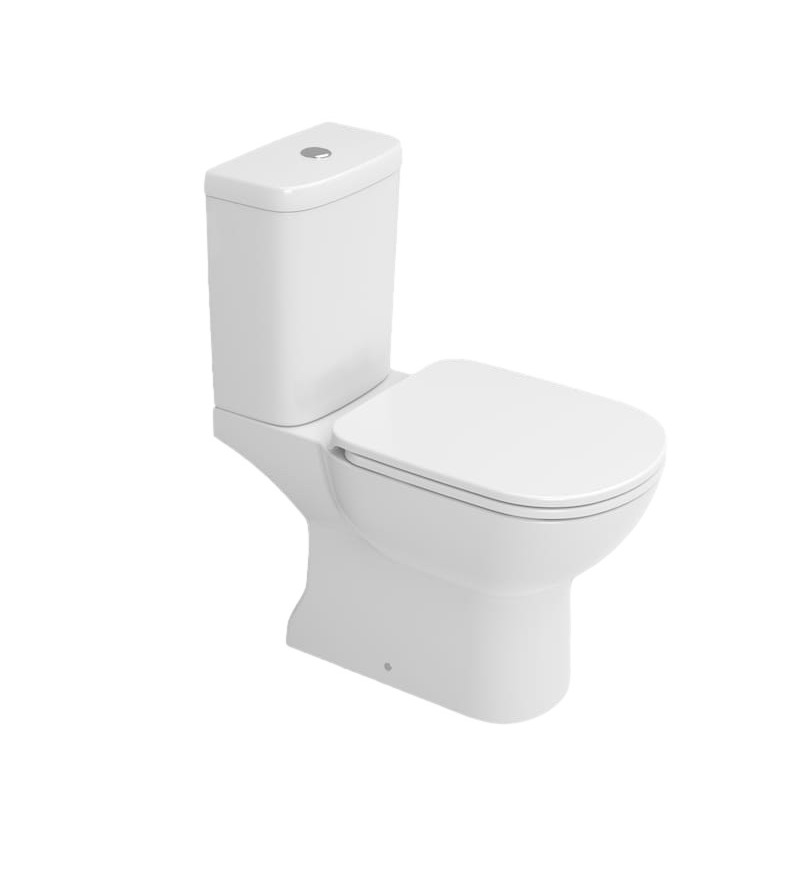 Vaso WC monoblocco installazione a terra con coprivaso colore bianco Dolomite Gemma2 KITD522701