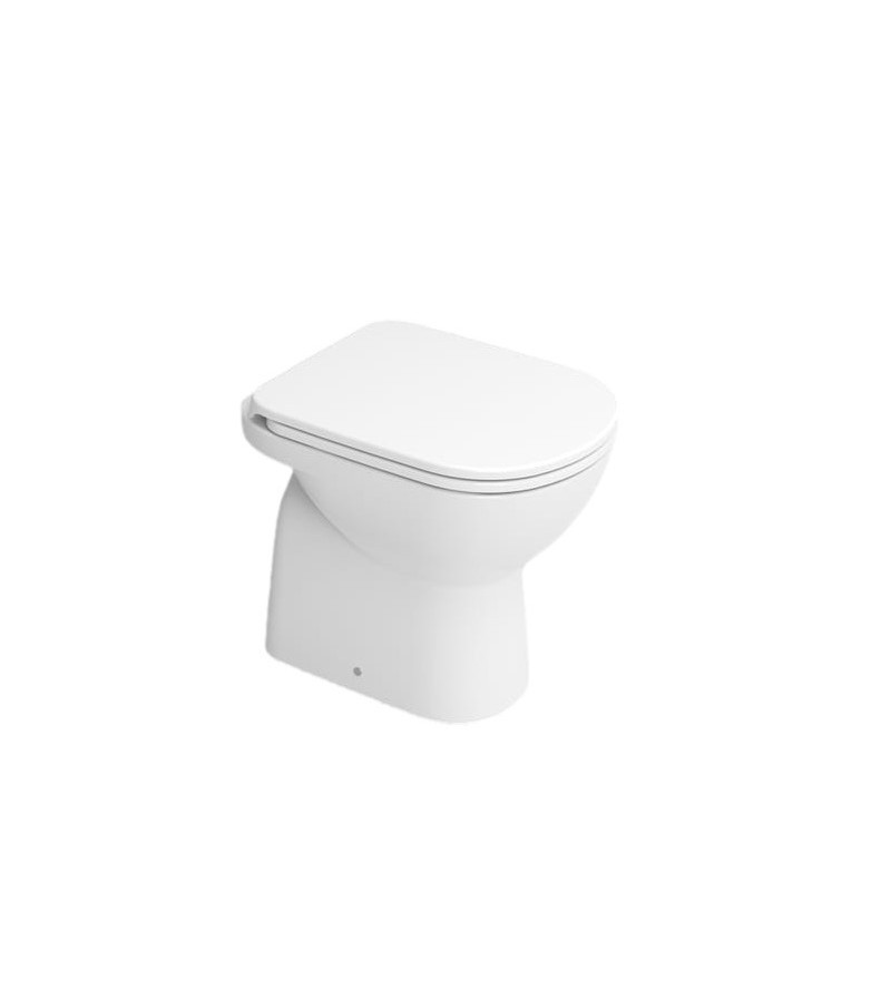 Floor-standing toilet bowl with white toilet seat cover Dolomite Gemma2 KITD522201