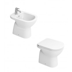 White floor-mounted WC and...
