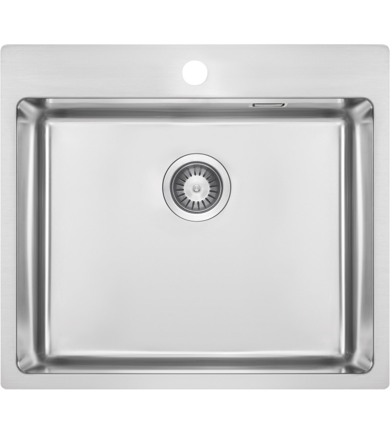 Stainless steel sink 550 x 505 single bowl with brushed finish Deante ZPO_010B