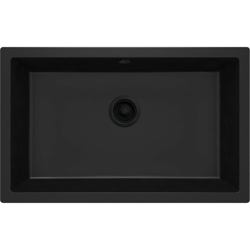 Évier à encastrer sous TOP de couleur noire 800 x 500 mm Deante CORDA ZQA_N10D