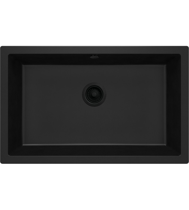 Under-TOP installation sink in black color 800 x 500 mm Deante CORDA ZQA_N10D