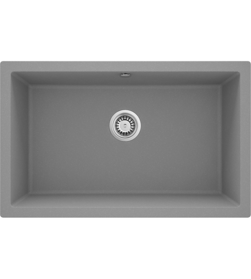 Kitchen sink, installation under TOP 800 x 500, metallic gray colour Deante CORDA ZQA_S10D