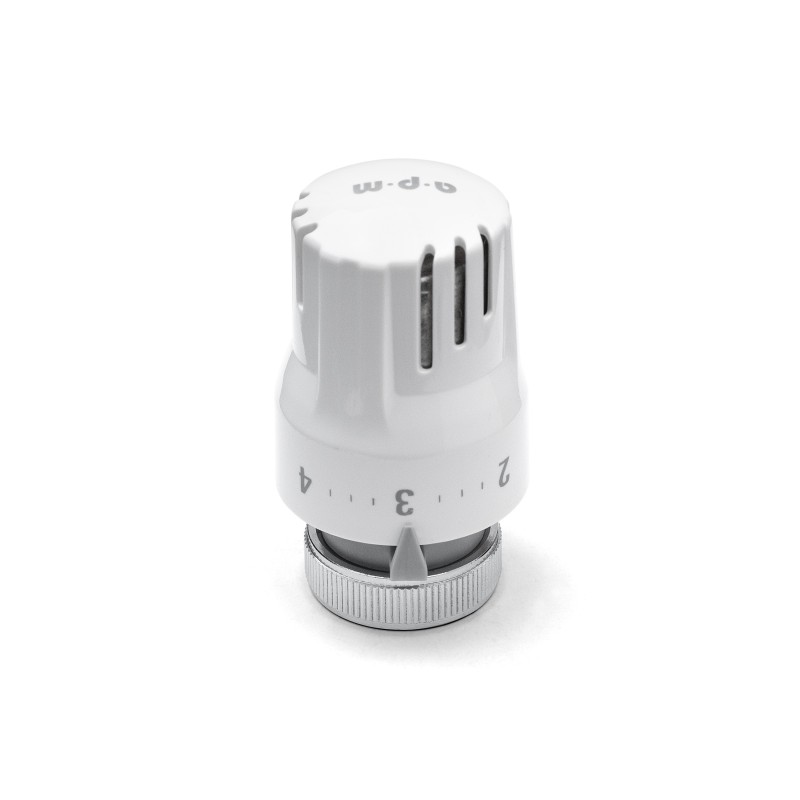 Tête thermostatique avec capteur de liquide, modèle compact, coloris blanc APM 1TS