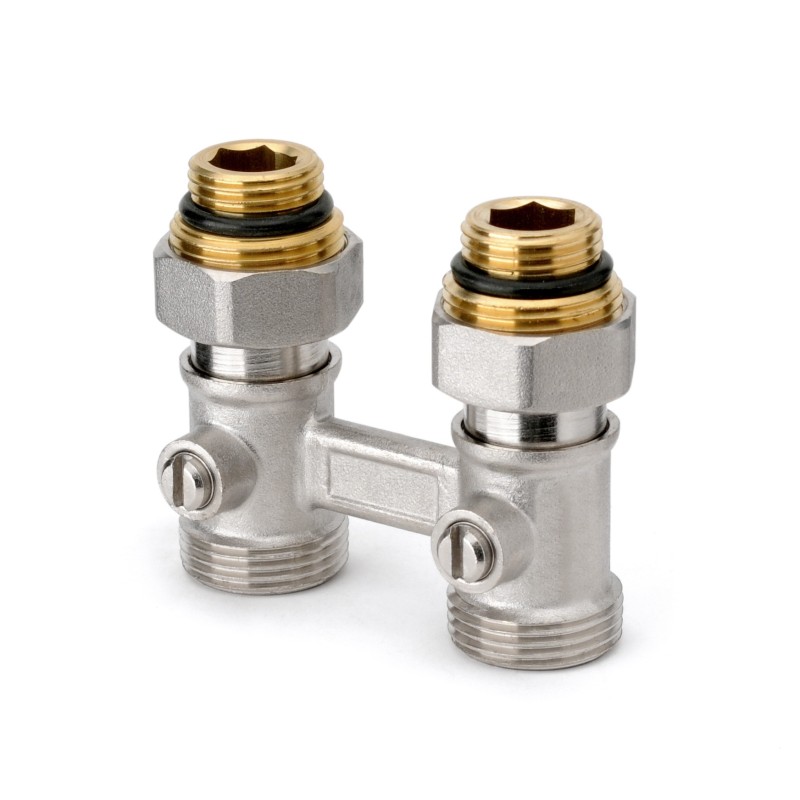 Straight model two-pipe H valve with 1/2"M connections APM 345CP 015